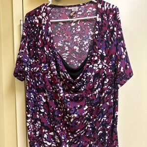 S108 - Walmart Purple Black Shirt Top Plus Size  3x 24